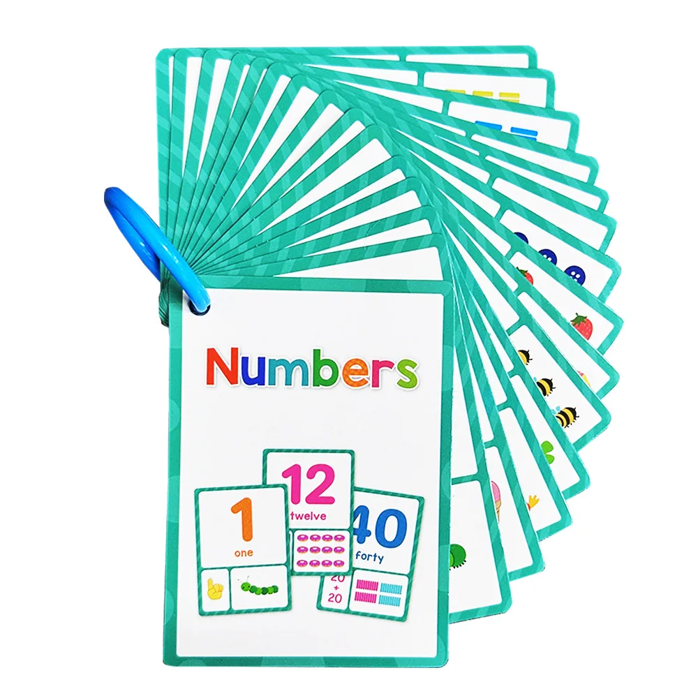 Montessori Kids English Words Learning Flashcards Early Educational Cards Classroom Supplies Kindergarten Teacher Teaching Aids