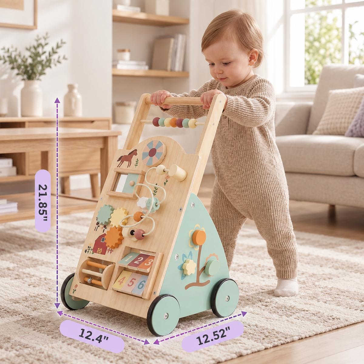 Montessori Wooden Baby Walker
