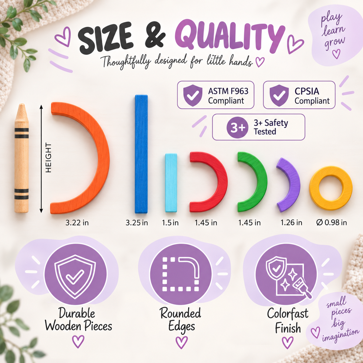 Wooden Montessori Smart Sticks