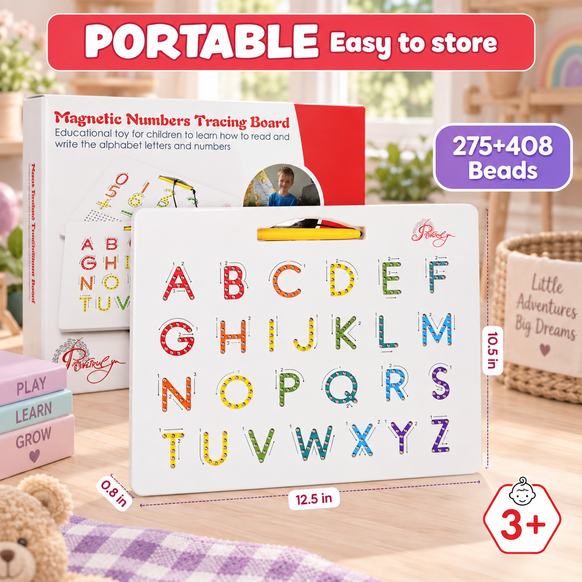Magnetic Alphabet Tracing Board