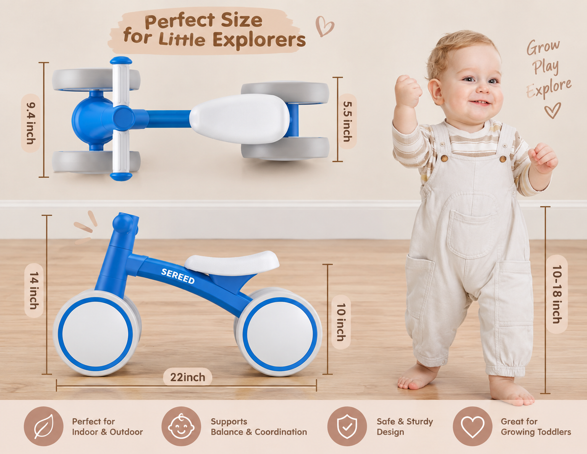 Baby Balance Bike, Blue