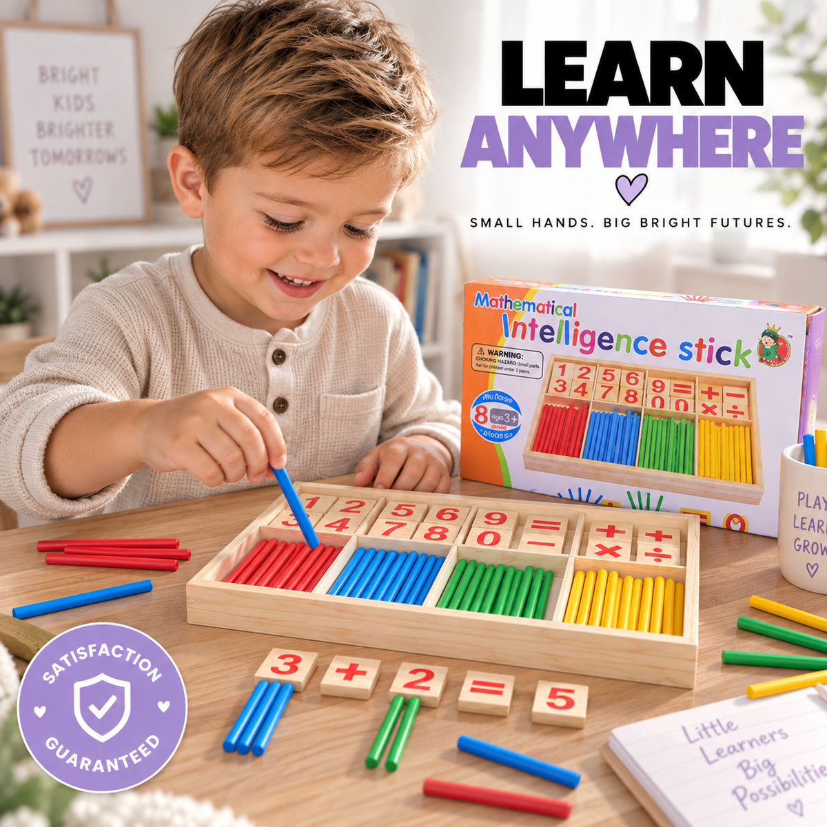 Montessori Wooden Counting Sticks