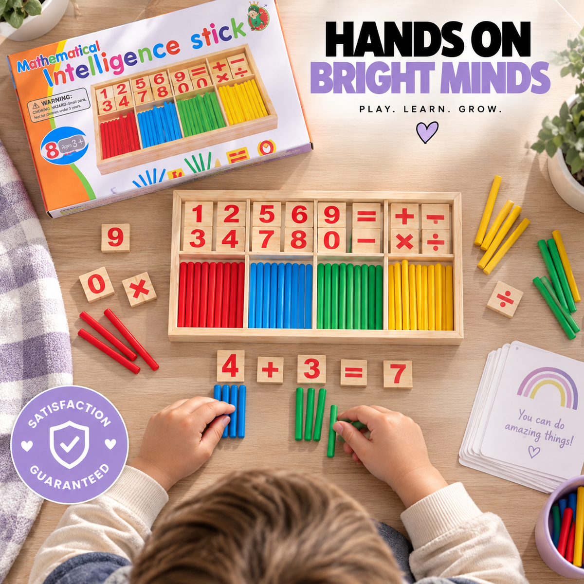 Montessori Wooden Counting Sticks