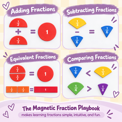 Magnetic Fraction Educational Puzzle