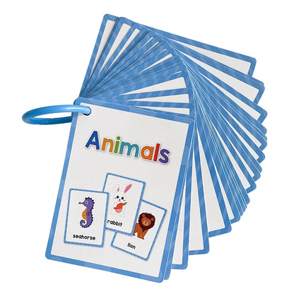 Montessori Kids English Words Learning Flashcards Early Educational Cards Classroom Supplies Kindergarten Teacher Teaching Aids