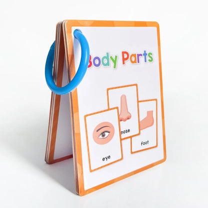 Montessori Kids English Words Learning Flashcards Early Educational Cards Classroom Supplies Kindergarten Teacher Teaching Aids