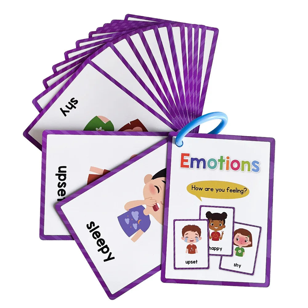 Montessori Kids English Words Learning Flashcards Early Educational Cards Classroom Supplies Kindergarten Teacher Teaching Aids
